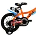 Rower dziecięcy Hot Wheels 16” z uchwytem na bidon i bocznymi kółkami w kolorze pomarańczowo-czarnym – rower Dino Bikes