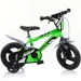 Rower dziecięcy Mountain Bike R88 zielono-czarny w rozmiarze 12" – rower Dino Bikes