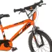 Rower dziecięcy R88 16” z uchwytem na bidon i bocznymi kółkami w kolorze pomarańczowo-czarnym – rower Dino Bikes