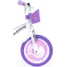 Rower dziecięcy Unicorn Academy 16” z koszykiem i siedzonkiem dla lalki w kolorze fioletowo-białym – rower Dino Bikes