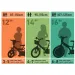 Rowerek dziecięcy BMX 12” z bocznymi kółkami w kolorze zielono-czarnym – rower Dino Bikes