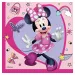 Różowe dwuwarstwowe serwetki papierowe z motywem Myszki Minnie, opakowanie 20 sztuk.