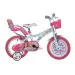 Różowo-biały rower dziecięcy Barbie w rozmiarze 14 - rower Dino Bikes