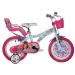 Różowo-biały rower dziecięcy Barbie w rozmiarze 16 - rower Dino Bikes