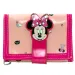 Różowo-brzoskwiniowy portfel Minnie Mouse rozkładany 13x8x26 cm