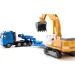 SIKU MAN ciężarówka do transportu ciężkiego z koparką Liebherr w skali 1/87
