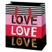 Sávos Love duża ekskluzywna torba prezentowa 27x14x33 cm