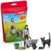 Schleich: Zestaw do sprzątania z kotem (42747)