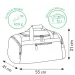 Spirit: Granatowa torba sportowa z neonowozielonym zamkiem 55x31x41cm