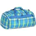 Spirit: Jasnoniebiesko-neonowo-zielona torba sportowa z paskowanym wzorem 55x31x41cm
