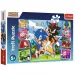 Spotkanie z Sonikiem puzzle 100 elementów - Trefl