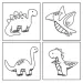 Sticker Art: Zestaw kolorowanek z naklejkami Dinozaury - Comansi