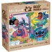 Stitch 2 w 1 puzzle ekologiczne 60 elementów i kolorowanka 70x50 cm – Lisciani