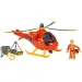 Strażak Sam: Zestaw zabawkowy helikopter strażacki Wallaby ze światłem i dźwiękiem, z akcesoriami - Simba Toys