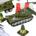 Super Army: Zestaw wojskowy z metalowymi pojazdami i samolotem z napędem kołowym w dwóch wariantach