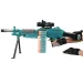 SuperShoot: Elektroniczny karabin maszynowy M249 na piankowe pociski z akumulatorem, 81 cm