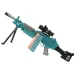SuperShoot: Elektroniczny karabin maszynowy M249 na piankowe pociski z akumulatorem, 81 cm