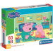 Świnka Peppa – rodzinna zabawa, 60-elementowe puzzle Supercolor - Clementoni