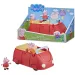 Świnka Peppa: zestaw figurek Peppy i czerwonego samochodu rodzinnego - Hasbro