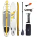 Szaro-pomarańczowy zestaw SP-320 SUP Stand Up Paddle 320 cm - Spartan