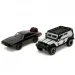 Szybcy i Wściekli: Legacy Series Dom’s Dodge Charger R/T &amp; Jeep Wrangler Teja, zestaw metalowych modeli samochodów 1/32 – Jada Toys