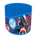 Temperówka z dwoma otworami z pojemnikiem na ścinki z motywem Kapitana Ameryki z Avengers.