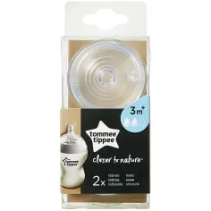 Tommee Tippee: Closer to Nature smoczki do butelki o średnim przepływie, 2 szt. (3 mies.+) zdjęcie 1