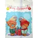 Torba prezentowa z bożonarodzeniowymi misiami i napisem "Merry Christmas" 32,5x45,5x10 cm