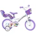 Unicorn Academy biało-fioletowy rower w rozmiarze 12 – rower Dino Bikes