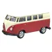 Welly: Volkswagen T1 czerwony metalowy model samochodu w skali 1:64