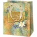 Wesołych Świąt! ekskluzywna torba prezentowa w kwiatowy wzór, średnia, 18x10x23 cm