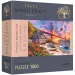 Wood Craft: Zachód Słońca przy Golden Gate drewniane puzzle 1000 elementów - Trefl