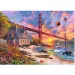 Wood Craft: Zachód Słońca przy Golden Gate drewniane puzzle 1000 elementów - Trefl
