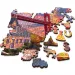 Wood Craft: Zachód Słońca przy Golden Gate drewniane puzzle 1000 elementów - Trefl