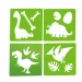 World of Dinosaur: Zestaw kredy chodnikowej z szablonem dinozaura