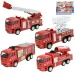 Zestaw 4 metalowych wozów strażackich: Fire Rescue Team