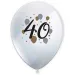 Zestaw 6 balonów lateksowych z wzorem "40 lat".