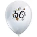Zestaw 6 lateksowych balonów z nadrukiem "50 lat"