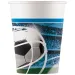 Zestaw 8 papierowych kubków piłkarskich "Radość z Gola" 200 ml