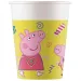 Zestaw 8 papierowych kubków z motywem Świnki Peppy, 200 ml