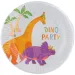 Zestaw 8 papierowych talerzyków Dino Party, 23 cm
