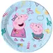 Zestaw 8 talerzy papierowych z motywem Świnki Peppy, 23 cm