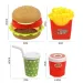 Zestaw dań z hamburgerem gourmet.