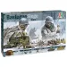Zestaw dioramy Italeri 1/72 Bastogne Siege z figurkami i czołgami.