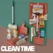 Zestaw do sprzątania Clean Time z akcesoriami