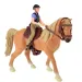 Zestaw do zabawy z koniem w kolorze brązowym i jeźdźcem