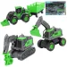 Zestaw maszyn roboczych Simulation Vehicle 3 sztuki z zabłoconymi kołami