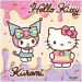 Zestaw papierowych serwetek Hello Kitty i Kuromi - 2-warstwowe, 33x33 cm, 20 szt.