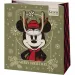 Zielona trawa Myszka Mickey bożonarodzeniowa średniej wielkości torba prezentowa premium 18x10x23cm