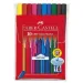 Zmywalne kolorowe flamastry Grip 10 sztuk - Faber-Castell